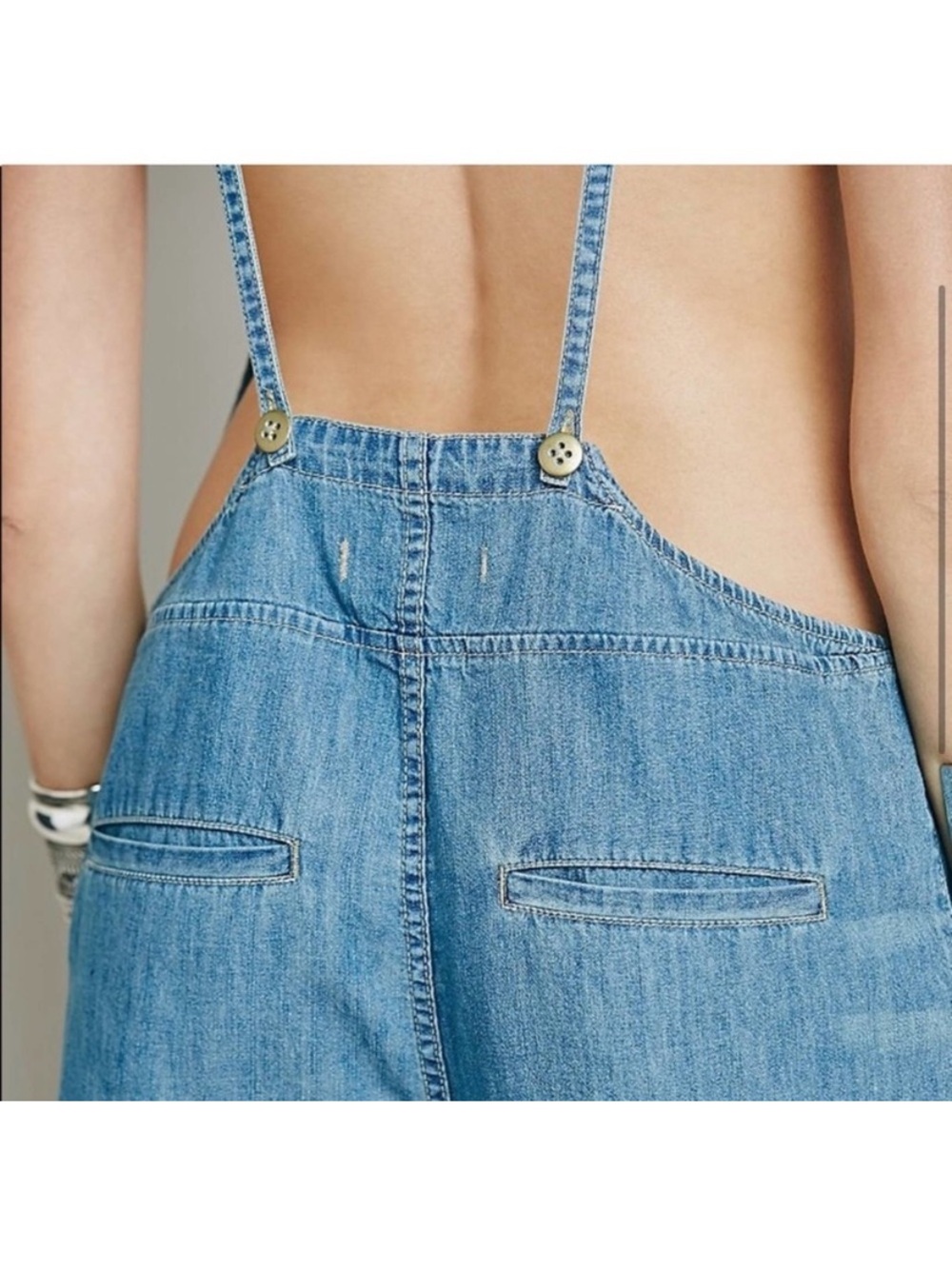 Free People Chambray Overalls - Picture 4 of 12